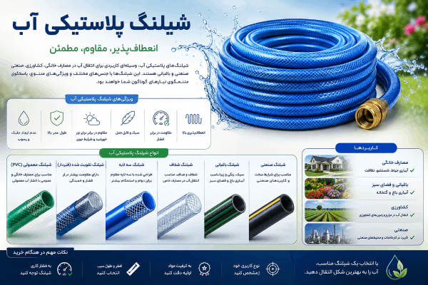 پلاستیکی آب 1 - شیلنگ پلاستیکی آب ؛ انواع، کاربردها و راهنمای انتخاب بهترین شیلنگ